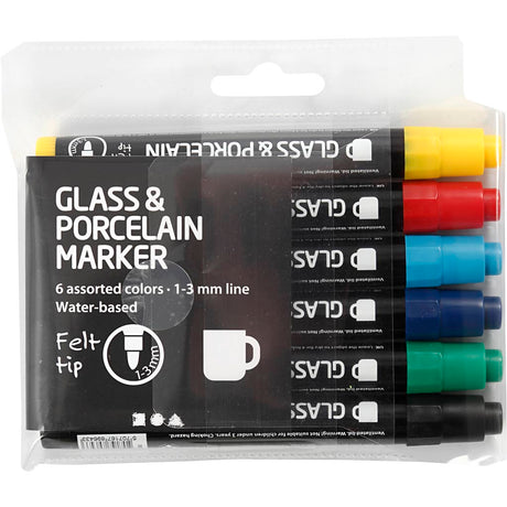 Creativ company cc bolígrafo de vidrio y porcelana sin punta de bomba set básico 6 piezas