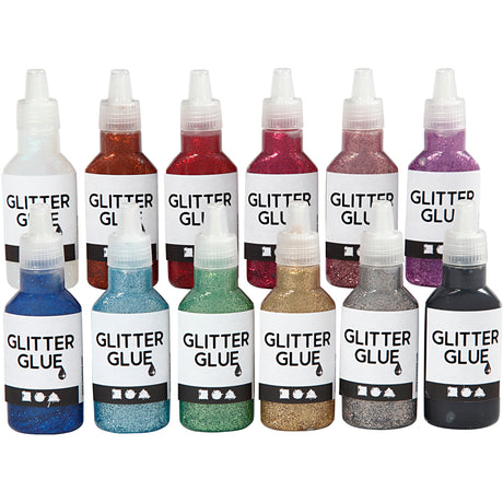 Creativ Company Glitter Glue Varios colores, 12x25ml