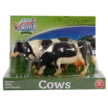 Globo terráqueo infantil vacas blanco y negro de pie 2 piezas 1:32