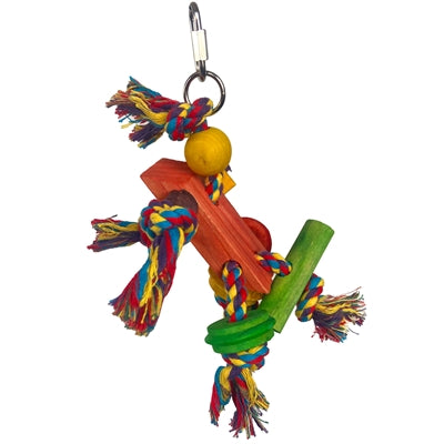 Feliz fiesta de loros de juguete para mascotas