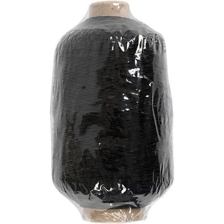 Creativ Company Dun Round Elastiche Yarn Black, 1500m