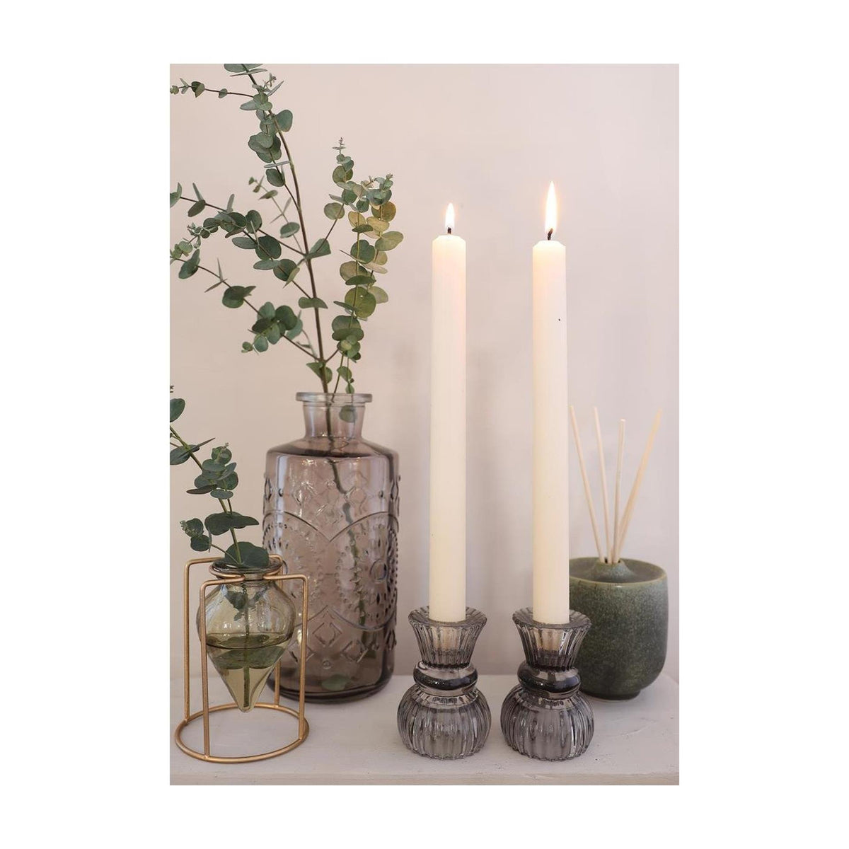 Ideas 4 estaciones cena vela bliss crã¨me juego de 3 piezas ã˜2.2xh25cm