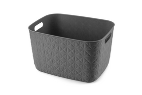 Cesta de almacenamiento Curver softex l - 19l antracita 38x29x22cm