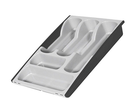 Cubertero Curver regulable en plata de 5 a 7 compartimentos<br>