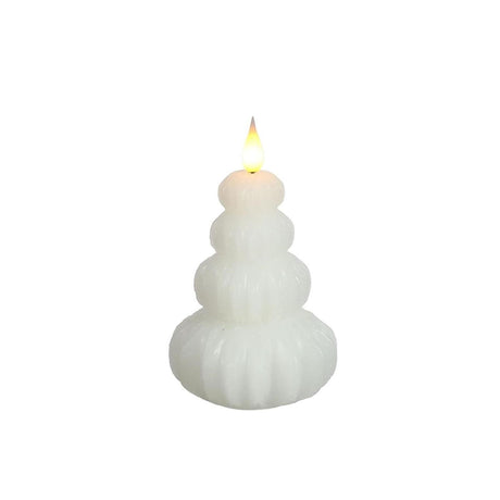 Ideas 4 estaciones vela LED árbol de cera blanco ø6,9xh12cm