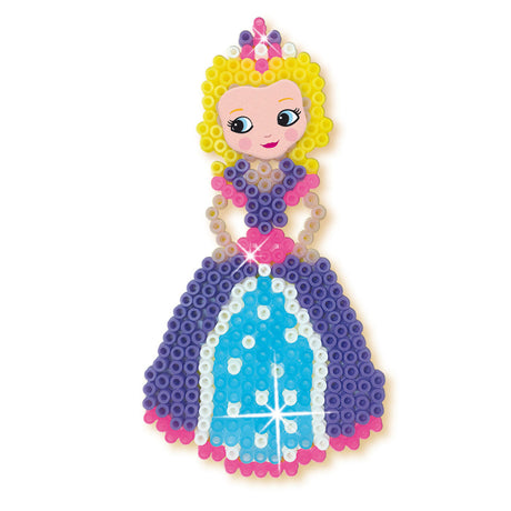Ses creative - beedz - unicornios y princesas - 2100 cuentas termoadhesivas con placas base y hojas termoadhesivas - a partir de 5 años