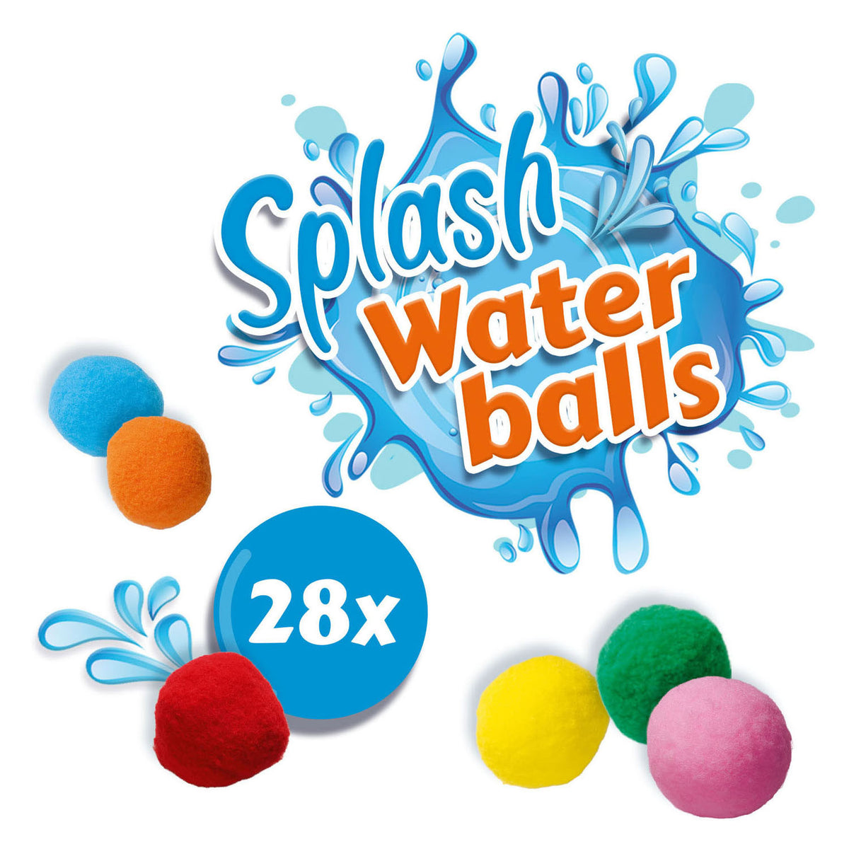 Ses creative ses - bolas de agua para salpicaduras - globos de agua reutilizables - se pueden usar secos y húmedos - colores alegres - 28 bolas por juego - alternativa al globo de agua - juego de verano al aire libre - juguetes para la piscina