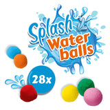 Ses creative ses - bolas de agua para salpicaduras - globos de agua reutilizables - se pueden usar secos y húmedos - colores alegres - 28 bolas por juego - alternativa al globo de agua - juego de verano al aire libre - juguetes para la piscina