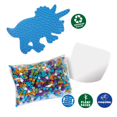 Ses creative ses green beedz - juego de cuentas termoadhesivas triceratops dino
