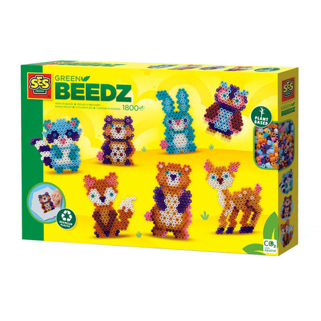 Ses creative ses green beedz - juego de cuentas termoadhesivas animales del bosque