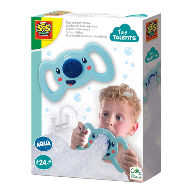 Ses tiny talentos elefante de espuma de burbujas en el baño