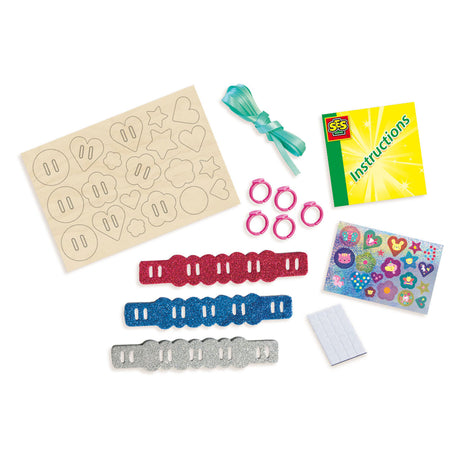 Ses creative ses easy anillos y pulseras con purpurina