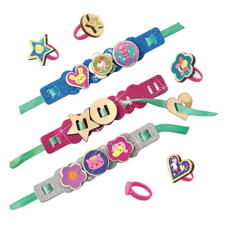 Ses creative ses easy anillos y pulseras con purpurina