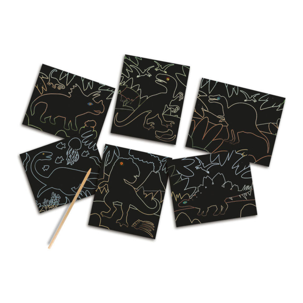 Ses creative ses brillan en la oscuridad scratch - dinosaurios