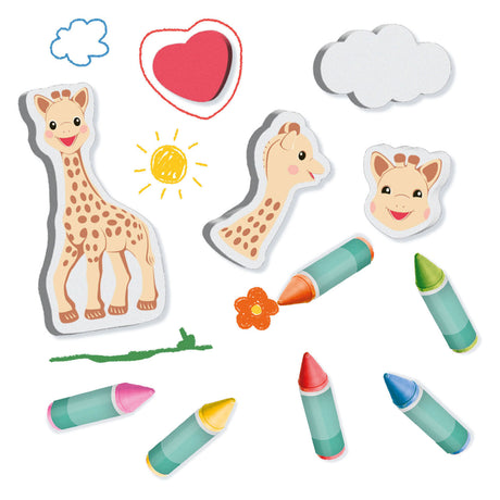 Ses creative ses sophie la girafe tiza de baño con formas
