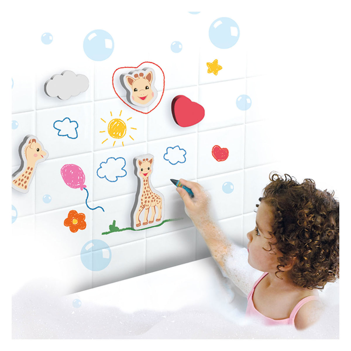 Ses creative ses sophie la girafe tiza de baño con formas