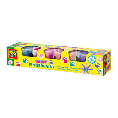 Ses creative ses pintura para dedos colores de moda, 4x110ml