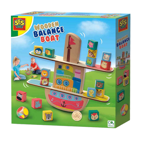 Ses creative ses barco de equilibrio de madera
