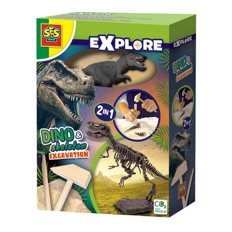 SES Explore Dino y Skeleton excavados 2in1 - t -rex