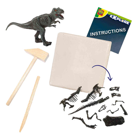 SES Explore Dino y Skeleton excavados 2in1 - t -rex