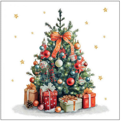 Servilletas Ambiente 25cm decoradas árbol de navidad fsc mix
