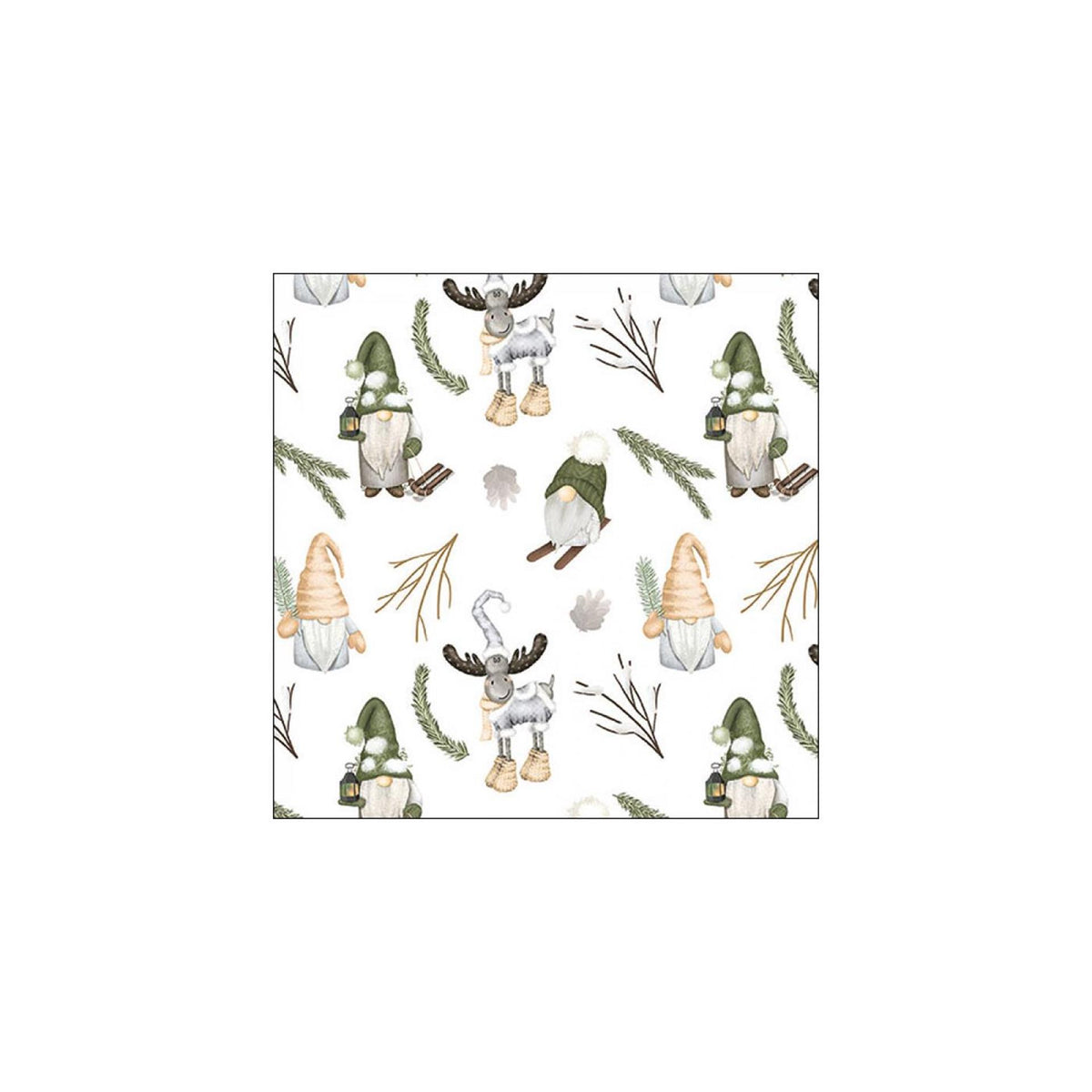 Servilletas Ambiente 33cm gnomos del bosque blanco fsc mix