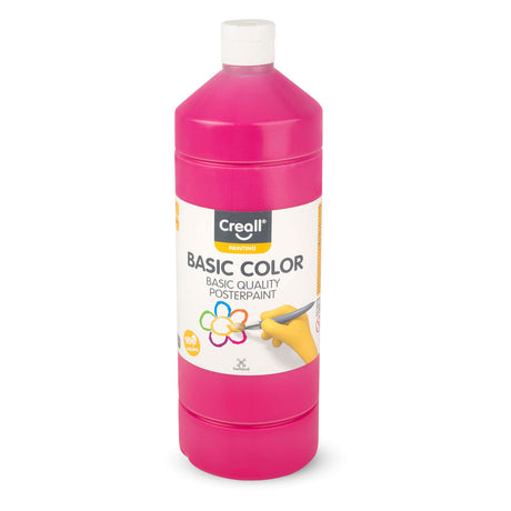 Pintura gouache Creall ciclamen 1 litro - pintura escolar para niños y adultos.