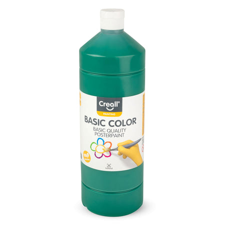 Pintura escolar Creall verde oscuro, 1 litro