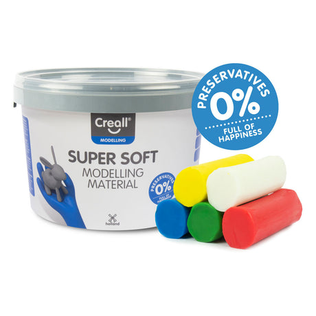 Arcilla supersoft Creall - 5 colores de arcilla - 1750gr.