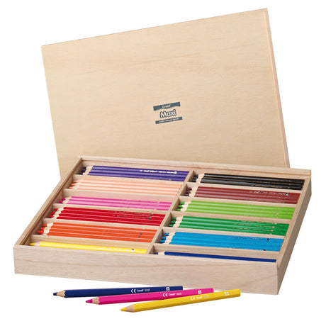 Lápices de colores Creall maxi en caja de almacenamiento, 147 uds.