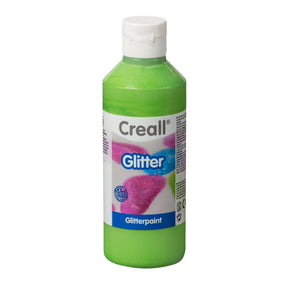 Pintura con purpurina Creall verde, 250ml.