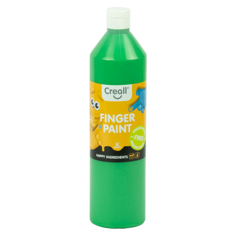 Pintura para dedos Creall verde sin conservantes, 750 ml