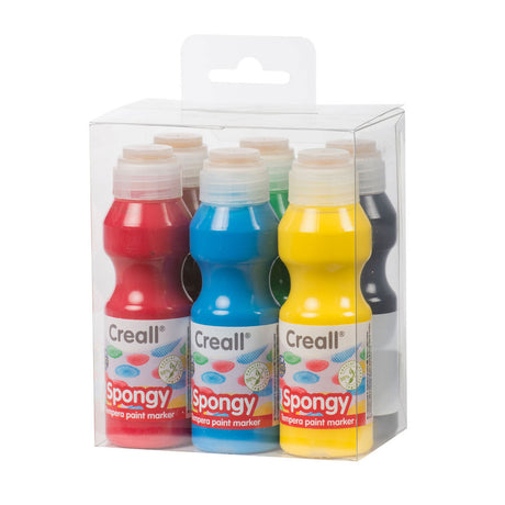 Marcadores gouache esponjosos Creall - 6 colores - 6x70ml - fabricados en los Países Bajos - veganos - sin gluten