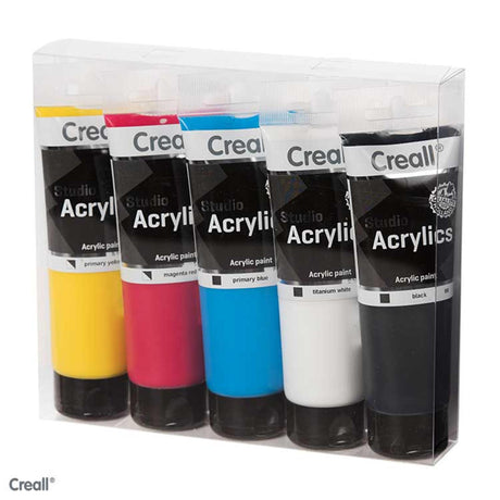 Creall -studio-acrílicos tubo 5x120ml