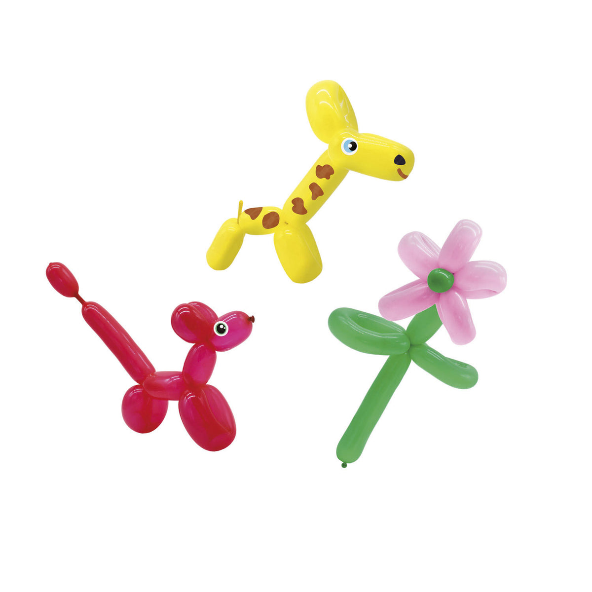 Ses creative - globos para modelar - 10 globos largos con inflador y pegatinas - haz las figuras más simpáticas