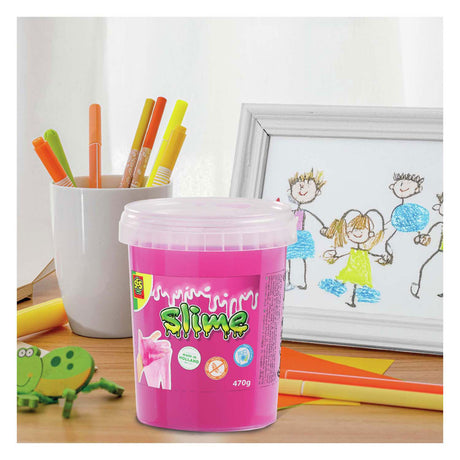 Ses creative ses slime - rosa neón 470g
