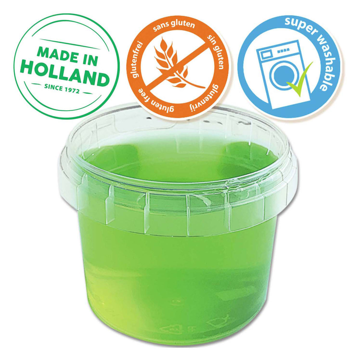 Ses creative - slime verde neón - slime en color neón brillante - slime listo para usar - jugando con slime - 140 gramos