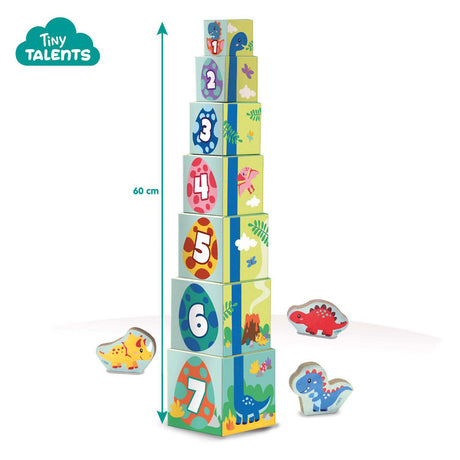 Ses creative ses torre de bloques apilables con figuras de dinosaurios
