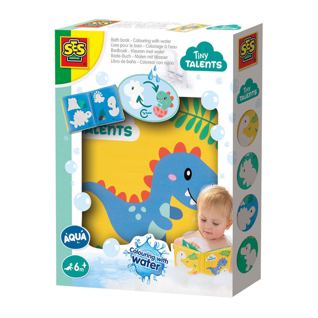 Libro de baño Ses - colorear con dinosaurios de agua