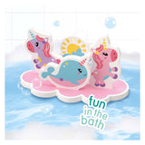 Ses creative - tinytallents - isla de baño de unicornio - unicornios de espuma - juguetes de baño flotantes - estimula la imaginación - juego creativo - juguetes de baño para bebé - juguetes de unicornio