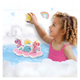 Ses creative - tinytallents - isla de baño de unicornio - unicornios de espuma - juguetes de baño flotantes - estimula la imaginación - juego creativo - juguetes de baño para bebé - juguetes de unicornio