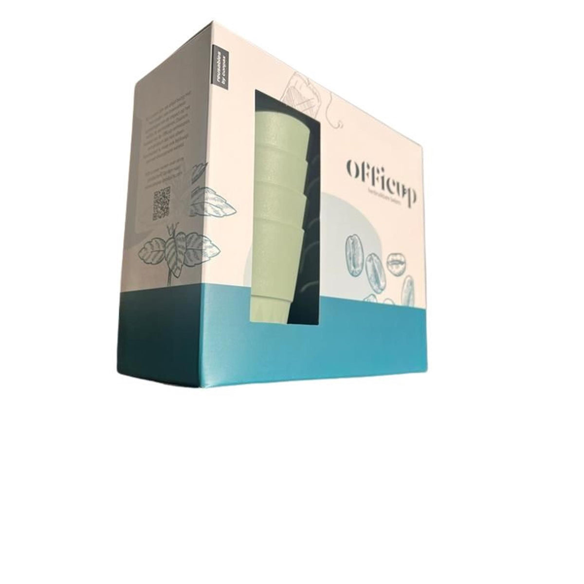 Papstar vaso de oficina plástico reutilizable 180ml ã˜7,5x8,8cm juego de 10 piezas verde suave