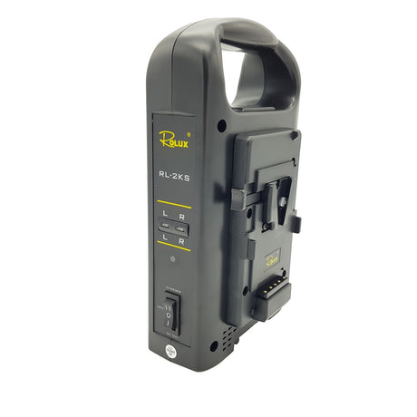 Cargador de batería doble rolux rl-2ks para batería v-mount