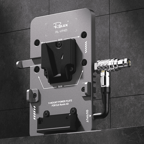 Placa de batería rolux v-mount rl-vp4d para dji ronin 4d