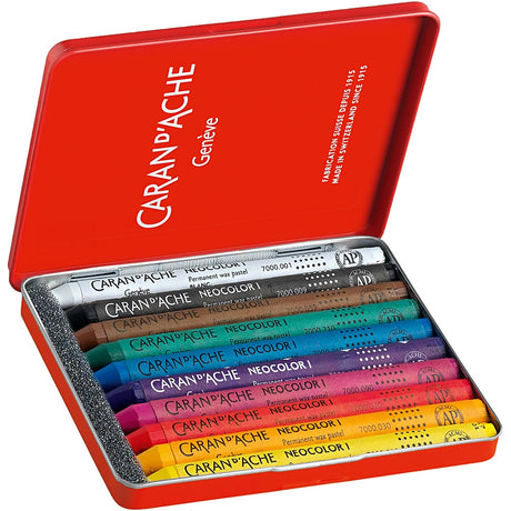 Caran d'ache https: www.cchobby.nl caran-d-ache-neocolor-i-l-10-cm-espesor-8-5-mm-diversos-colores-10-piezas-1-caja