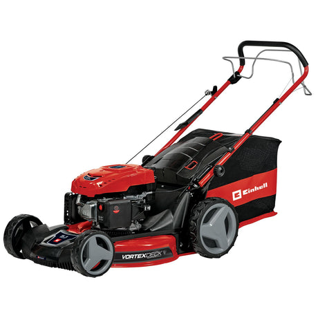 Cortacésped de gasolina Einhell GC-PM 56 2 s hw - 173 cm³ - 2,8 kW - 4 tiempos - ancho de corte: 56 cm - superficie de césped recomendada: hasta 2200 m² - recipiente colector de 90 l - altura de corte: 25-70 mm