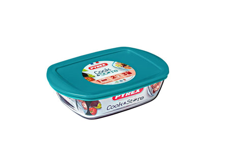 Plato de almacenamiento rectangular Pyrex cook store 17x10x5cm - 400ml - vidrio de borosilicato