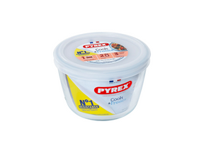 Cuenco redondo Pyrex de 0,6 l (ø 12 cm) con tapa de conservación