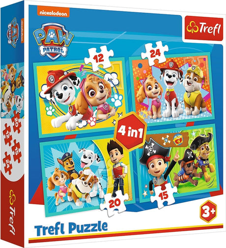 Rompecabezas Trefl patrulla canina 4 en 1 - 12 15 20 24 piezas