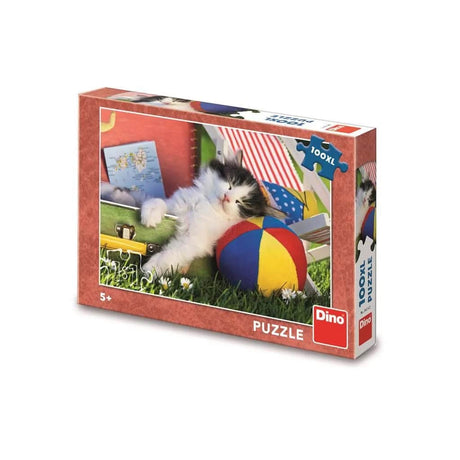 Dinotoys rompecabezas de dinosaurios - un gatito dormido - 100 piezas xl